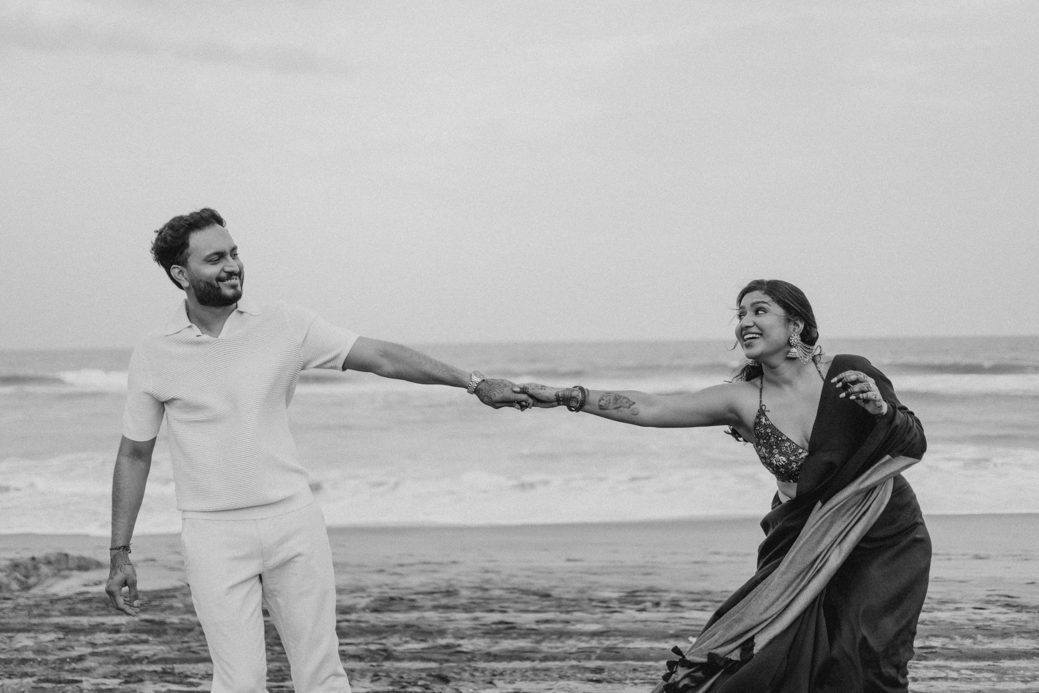 Editorial wedding portrait